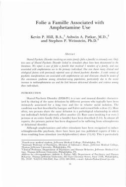 Folie a Famille Associated with Amphetamine Use