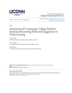 Assessment of Community College Students` Analytical Reasoning
