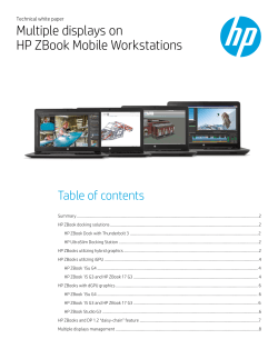 Multiple displays on HP ZBook Mobile Workstations