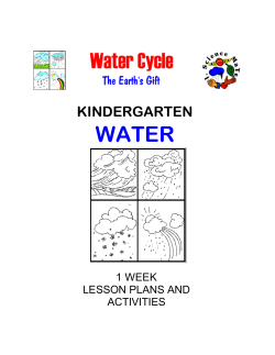 Kindergarten Water - Math/Science Nucleus