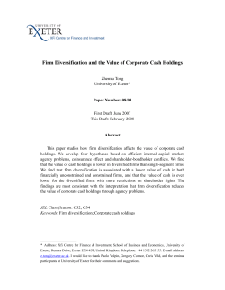 Firm Diversification and the Value of Corporate Cash Holdings