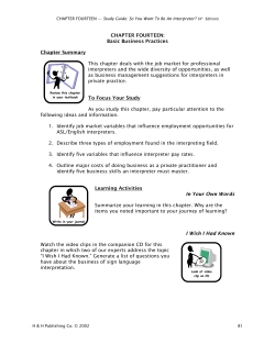 CHAPTER FOURTEEN: Basic Business Practices Chapter Summary