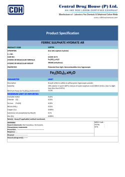 Fe2(SO4)3.xH2O - CDH Fine Chemicals