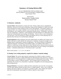 Summary of Zoning Reform Bill - Massachusetts Smart Growth