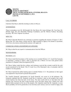 board of adjustment - City of St. Peters