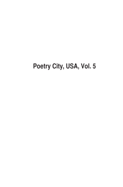 Poetry City, USA, Vol. 5