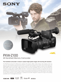 PXW-Z100 - Sony DE