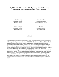 Big BRICs, Weak Foundations: The Beginning of Public