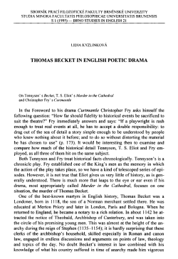 THOMAS BECKET IN ENGLISH POETIC DRAMA