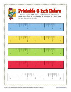 Printable 6 inch Ruler