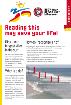 Fact sheet rips - Dalyellup Beach Surf Life Saving Club