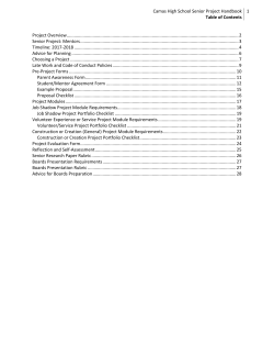 Table of Contents - Camas High School
