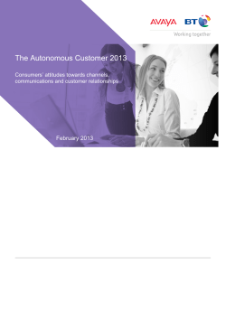 The Autonomous Customer 2013