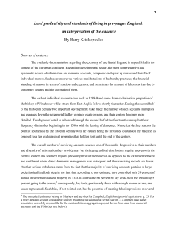 Land productivity and standards of living in pre