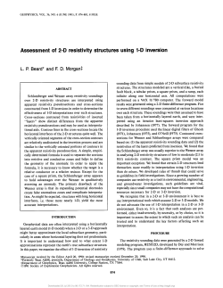 Assessment of 2-0 resistivity structures using 1