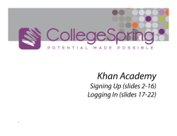 CPS Khan Academy Signing Up Logging In