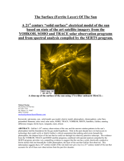 The Surface (Ferrite Layer) Of The Sun A 21st century &mdash;solid