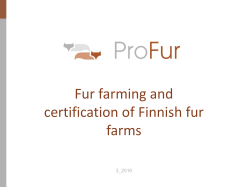 Fur farming and certification of Finnish fur farms