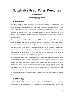 Sustainable Use of Forest Resources (Forest management, the