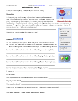 Molecule Polarity PhET Lab