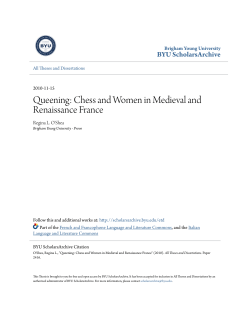 Queening: Chess and Women in Medieval and Renaissance France