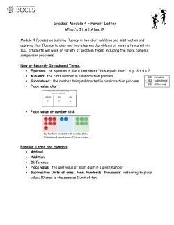 Grade2: Module 4 &ndash; Parent Letter What`s It All About?