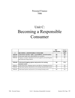 Becoming a Responsible Consumer