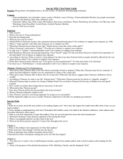 Into the Wild Study Guide