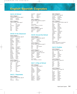 English-Spanish Cognates