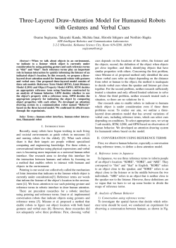 Three-Layered Draw-Attention Model for Humanoid Robots with