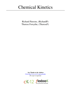 Chemical Kinetics