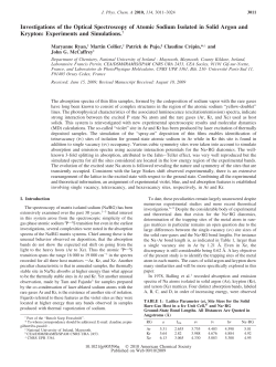 Investigations of the Optical Spectroscopy of Atomic Sodium Isolated