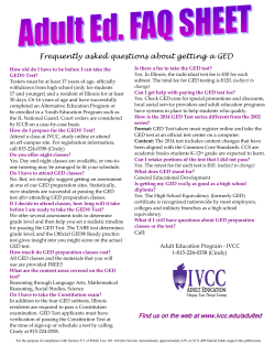 Frequently asked questions about getting a GED