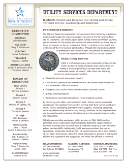 utility services department - San Antonio River Authority