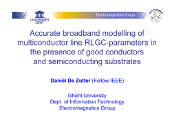 Accurate broadband modelling of multiconductor line RLGC