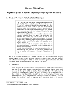 Ch. 34 Christian and Hopeful encounter the River of Death