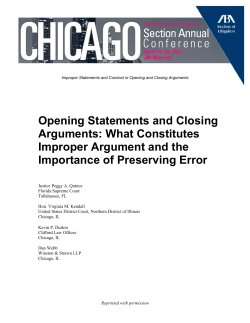 Opening Statements and Closing Arguments