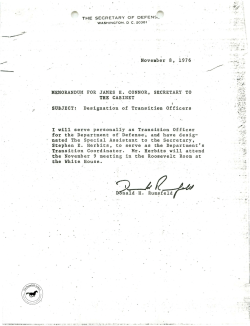 1976-11-08 To James Connor re Designation of Transition Officers