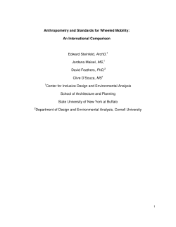 Anthropometry and Standards for Wheeled Mobility
