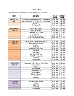 Bell Times 2015