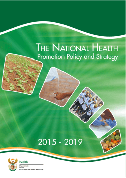 The National Health Promotion Policy and Strategy - Health