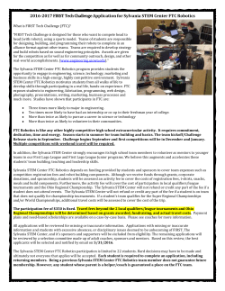 2016-2017 FIRST Tech Challenge Application