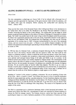 ALONG HADRIAN`S WALL -A SECULAR PILGRIMAGE?