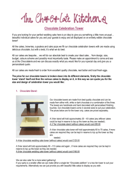 our Chocolate Selection Tower Info Sheet