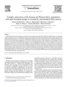 Complex interactions of the Eastern and Western Slavic