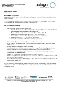 Trainee Assistant Director Main Duties and