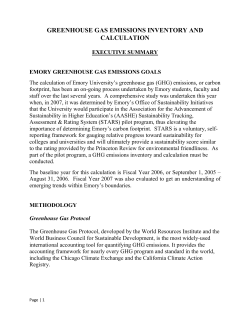 greenhouse gas emissions inventory and calculation