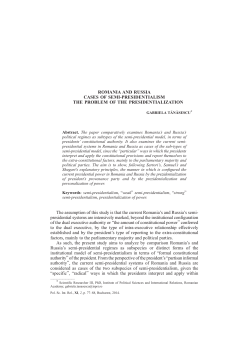 ROMANIA AND RUSSIA CASES OF SEMI