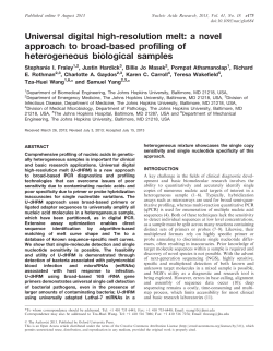 Universal digital high-resolution melt: a novel approach to broad