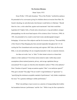 Diana Taylor, &ldquo;The Decision Dilemma&rdquo;
